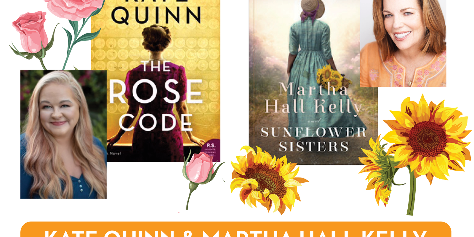 Kate Quinn and Martha Hall Kelly - virtual visit with authors to discuss their latest novels