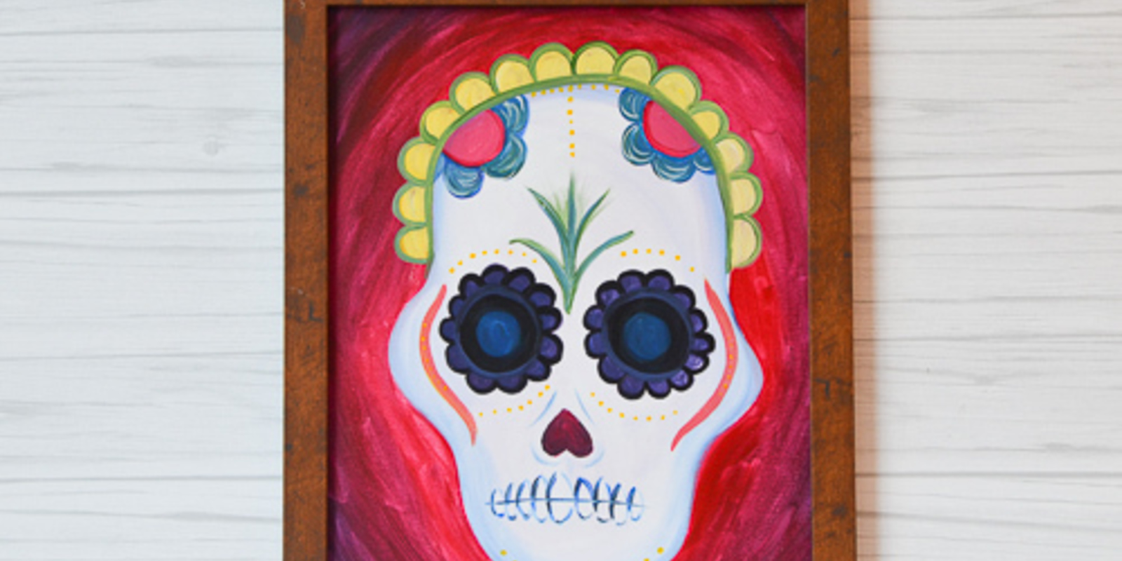 "Sugar Skull" Canvas Painting @ Studio 614