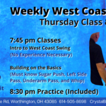 Weekly West Coast Swing Class and Practice