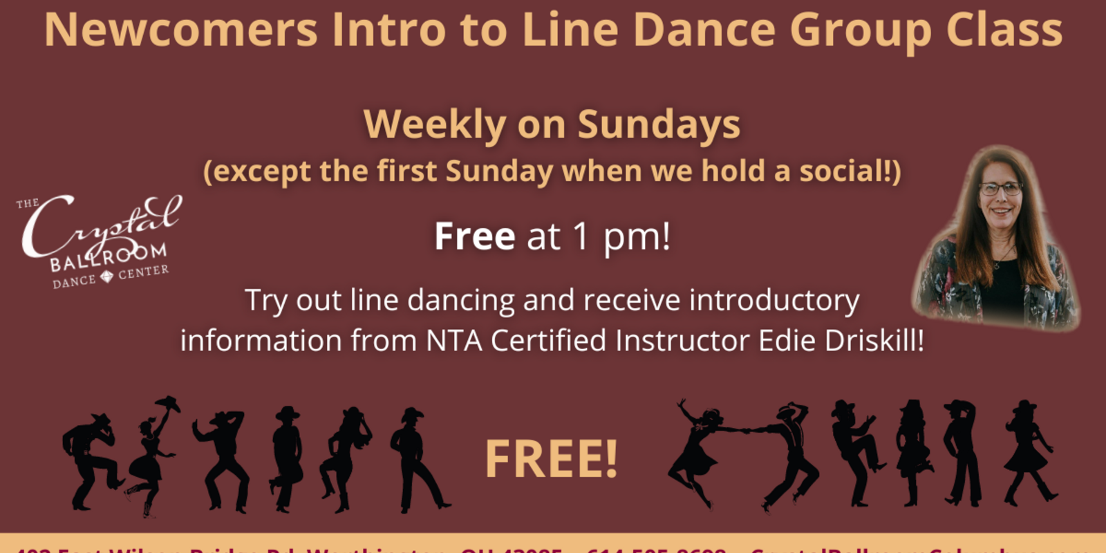 April Newcomers Introduction to Line Dancing Group Class