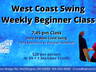 West Coast Swing Weekly Beginner's Class