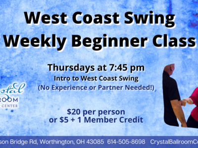 May West Coast Swing Weekly Beginner Class