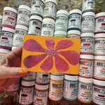 Retro Paint and Paper Assemblage