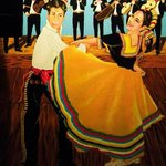 Bastidas Fine Art: \'The Dancing\' Mural at El Vaquero Mexican Restaurant