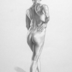 michael cooley: Female Figure 3/4 Back View