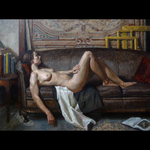 Kendric Tonn: Studio Interior with Female Figure
