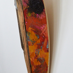 Melinda Rosenberg: Shield_4__51x11x7__gliltter_and_paint_on_pine_and_reclaimed_barnwood__2018__1950..jpg