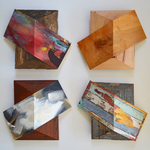 Melinda Rosenberg: Board_Series____s_26__42__38___31__aniline_dyes__paint__glitter__wall_paper_on_wood.jpg